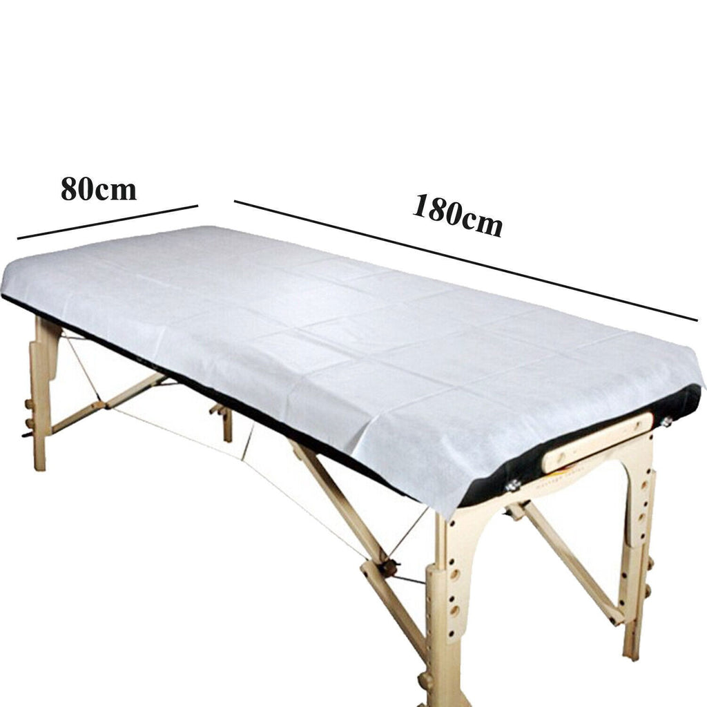 100Pcs Disposable Non-woven Bed Cover, White Sheet for Spa Salon Massage Table