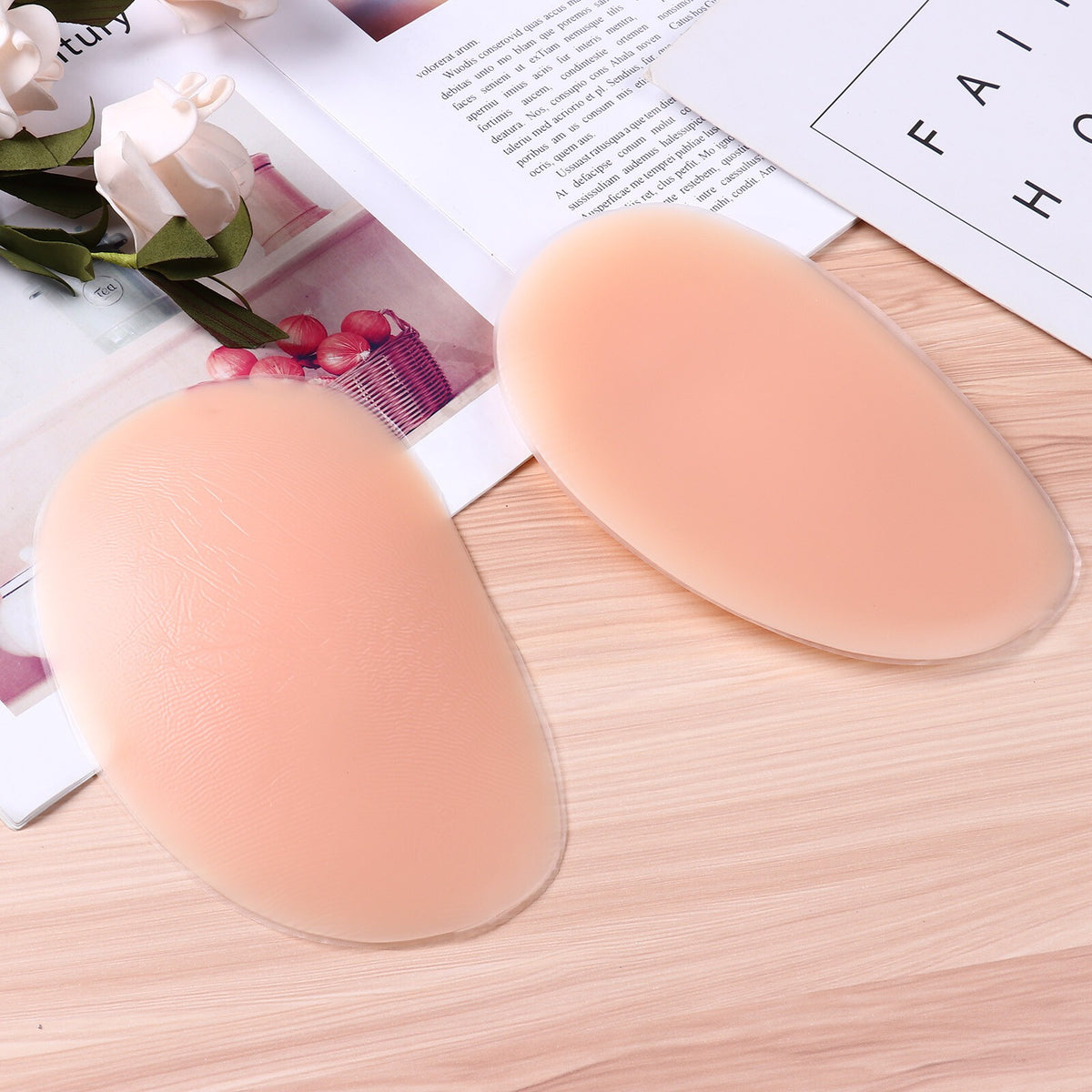 1 Pair Drop Shaped Silicone Butt Pads Buttocks Enhancer Booster Hip Bum Padding