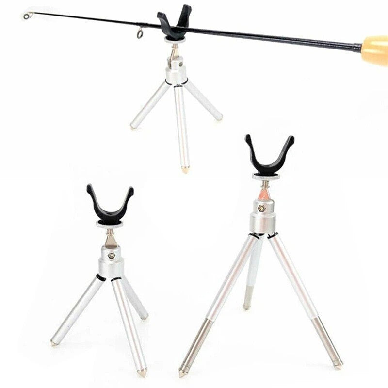Ice Foldable Telescopic Tripod Rods Rests Pole Support Stand Fishing Rod Holder