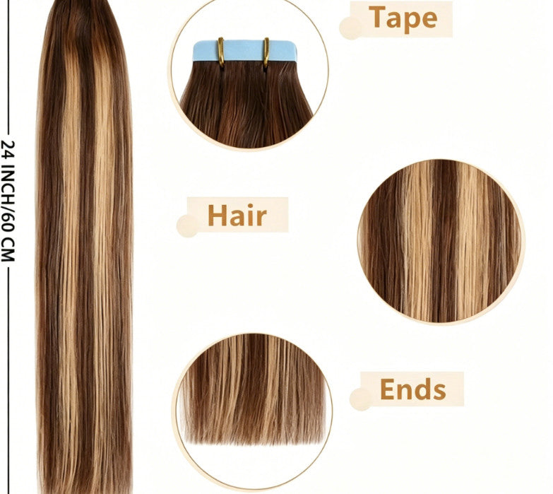 Double Weft Hair Extensions Human Hair Weave Thick Weft Real Remy Full Head 100g