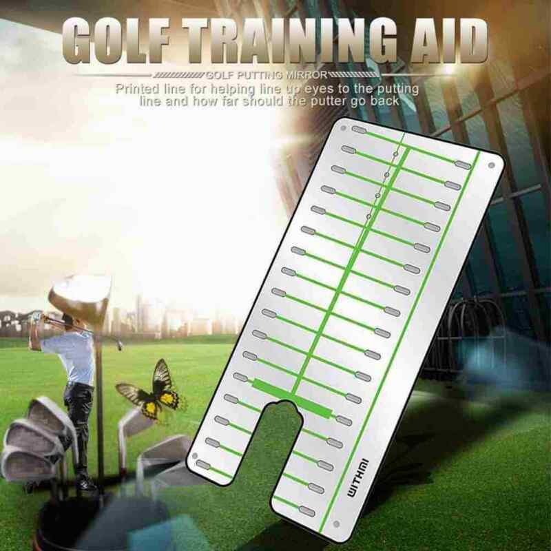 UK Portable Golf Training Mirror Putting Eyeline Alignment Practice Aid