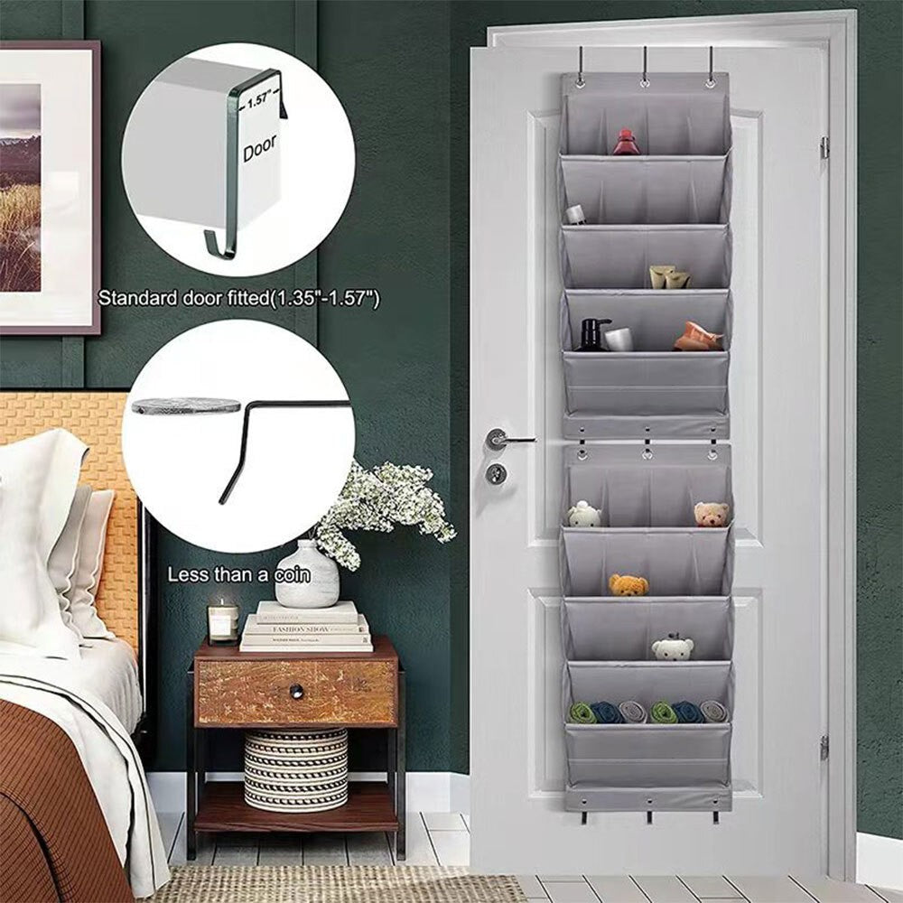 11 Pocket Shoe Holder Organiser Over The Door Hanging Shelf Rack Storage Hook UK
