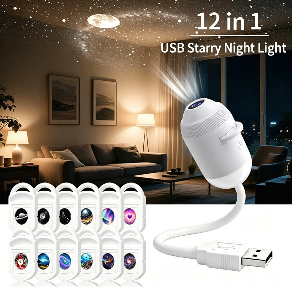 HD Smart Dynamic 5D Holographic Night Light Projector, Plug and Play Projector