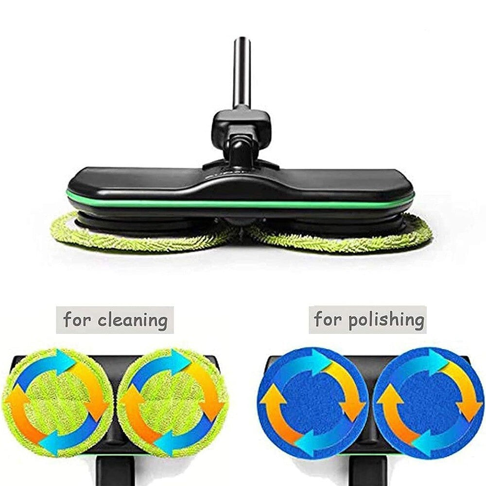 Cordless Electric Spinning Mop Floor Scrubber Cleaner Polish With Pads