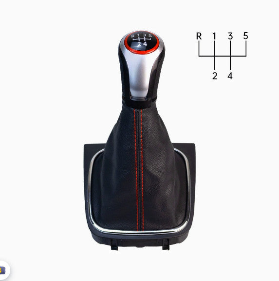 Leather Gear Shift Knob Dust Cover for Golf 5 and 6 Speed Manual Transmission