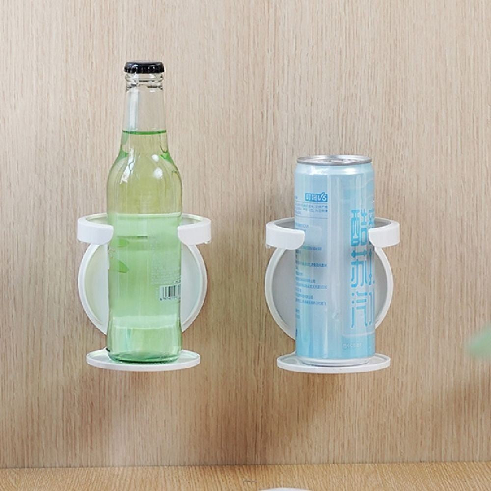 Portable Durable Wall-Mounted Cup Holder Foldable Self-Adhesive Drink Holder