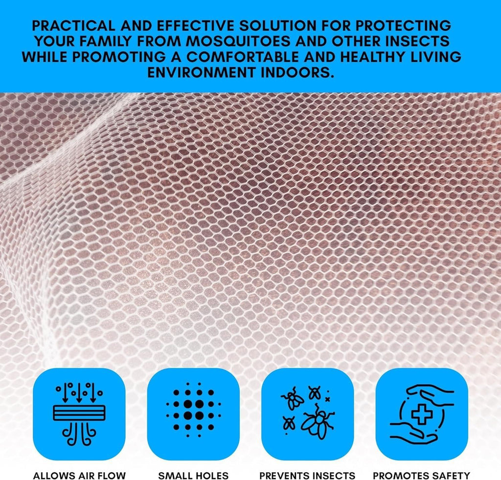 3 pack Window NET Mesh Screen FLY INSECT Mosquito Moth Insect Screen Netting UK