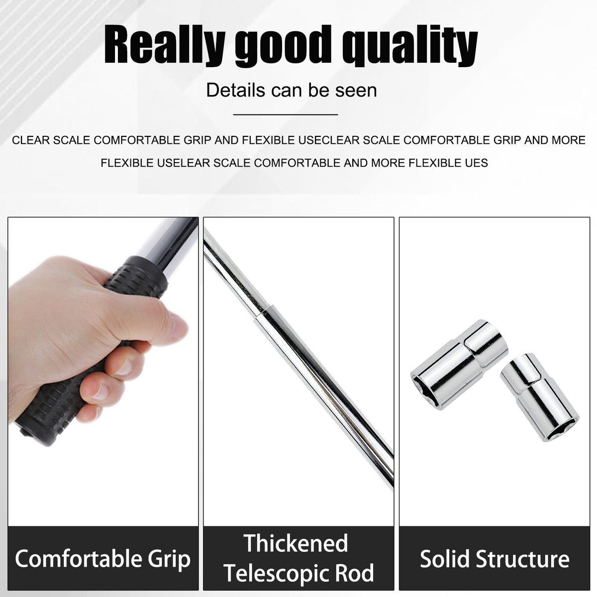 2 Ton Scissor Jack And Extendable Wheel Telescopic Car Van Brace Socket Tyre UK