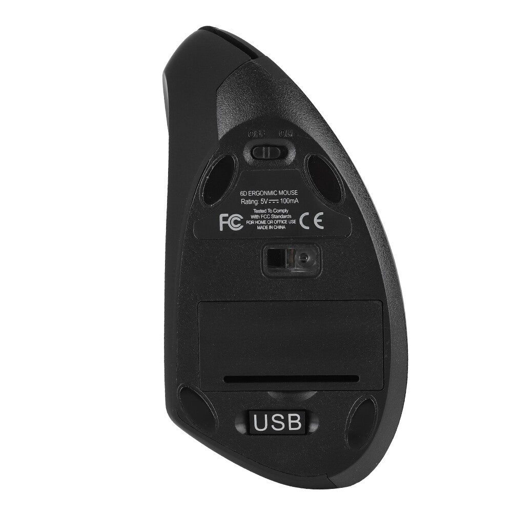Left Handed 2.4Ghz Wireless Usb Ergonomic Vertical Optical Mouse For Pc Computer