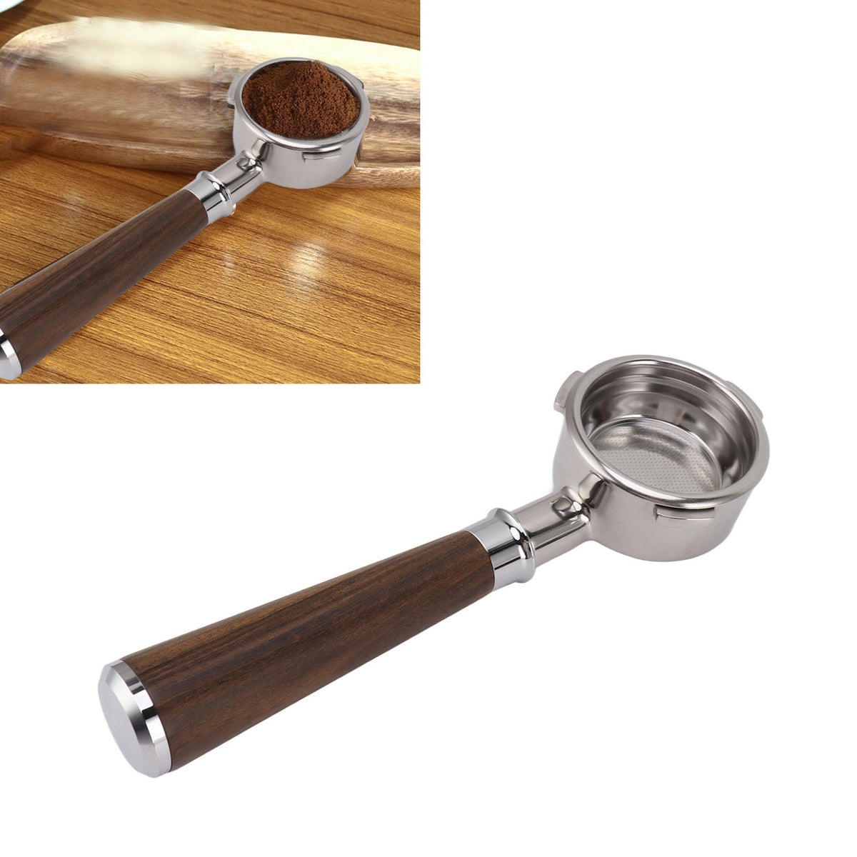 58mm Bottomless Portafilter 3 Ears Stainless Steel Coffee Portafilter Solid NDE