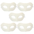 5 Pcs Diy Mask for Cosplay Party Paintable White Masks to Decorate