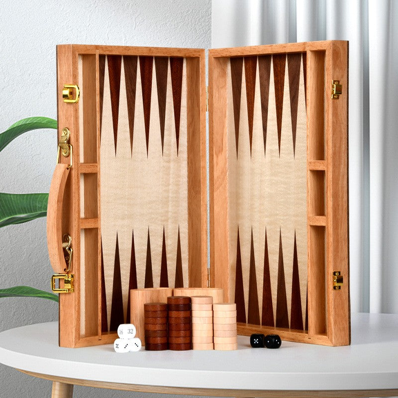 Wooden Backgammon Set - Great for Travel, Games Nights