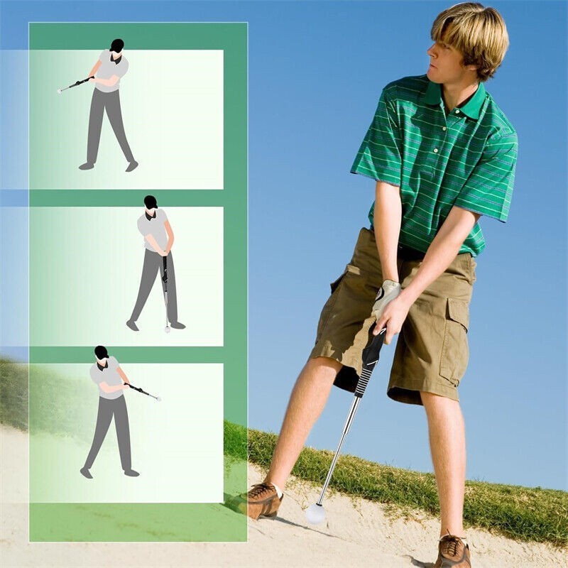 Golf Retractable Swing Club Soundable Swing Trainer Golf Indoor Training Aids
