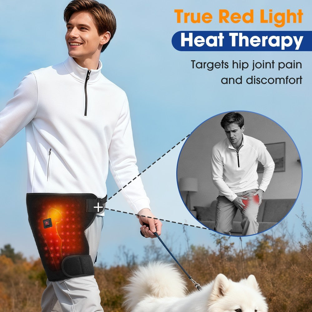 Red Light Therapy Massage Wrap for Hips and Thighs, 3 Heat  Levels