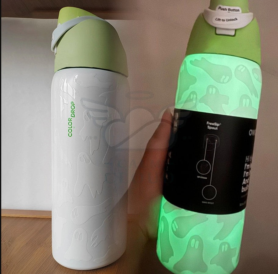 For Owala Boo-Ya Glow-in-the-Dark Color Drop 32 oz Freesip Halloween Bottle