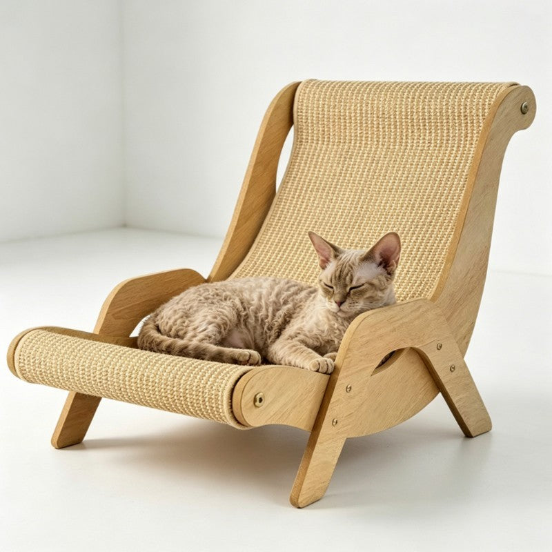 Cat Lounge Chair Sofa Kitten Hammock Pet Scratching Post Pad Sleep Bed NEW