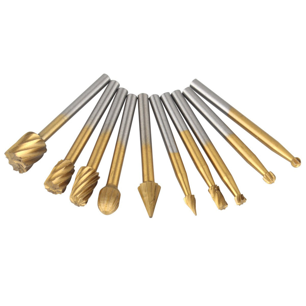 20Pcs HSS Routing Wood Carving Tools Rotary Drill File Router Bit For Dremel UK