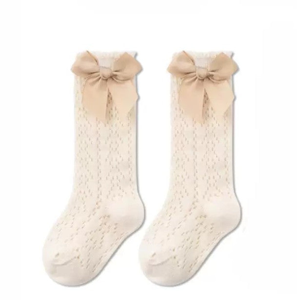 6X Children's Bow Mesh Leg Stockings – Anti-Mosquito, Breathable Mid-Calf -UK
