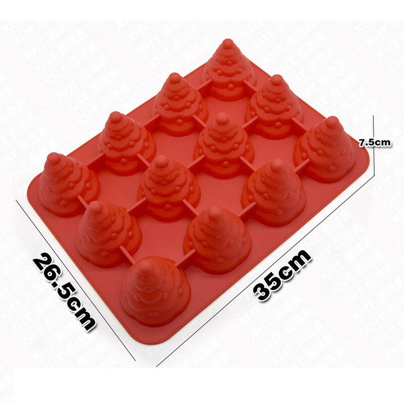 3D Christmas Tree Silicone Cake Chocolate Baking Mold Fondant Candle Soap Mould