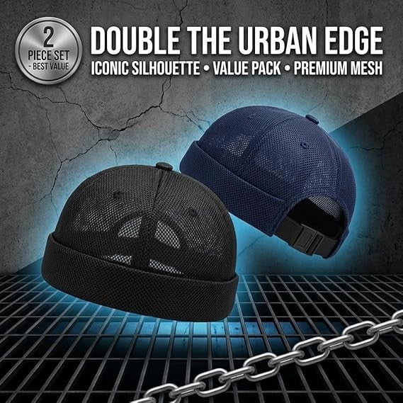 Men's Breathable Brimless Hat Summer Style Mesh Tang Ultra Cooling Skull Cap