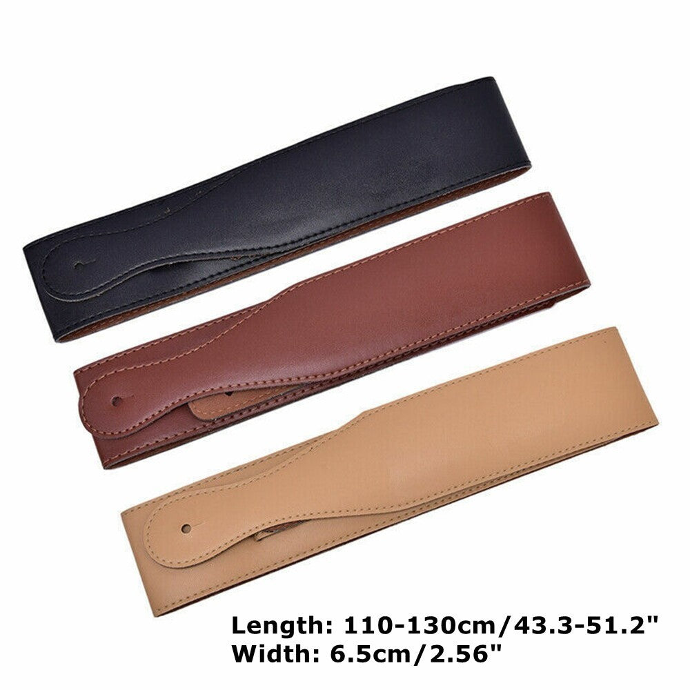 Brown Adjustable Soft Leather Thick Guitar Strap Belt for Electric Acoustic