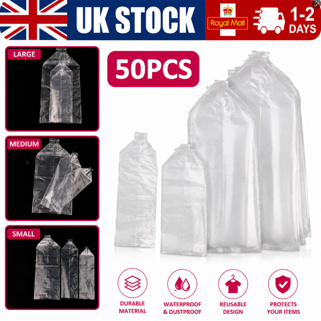 50Pcs Aquarium Fish Breathing Bags Breather Bags Transport Long Life Plastic UK