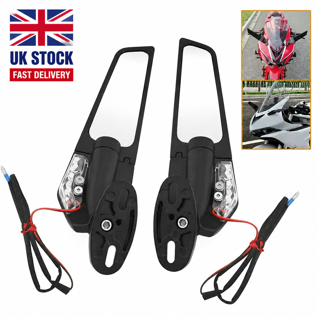Stealth Side Mirrors with Turn Signals for Honda CBR1000RR Fireblade (2008–2011)