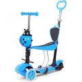 5 in 1 Kids Scooter Adjustable Seat 3 Wheels Kick Scooters Toddler Age 2-12yrs