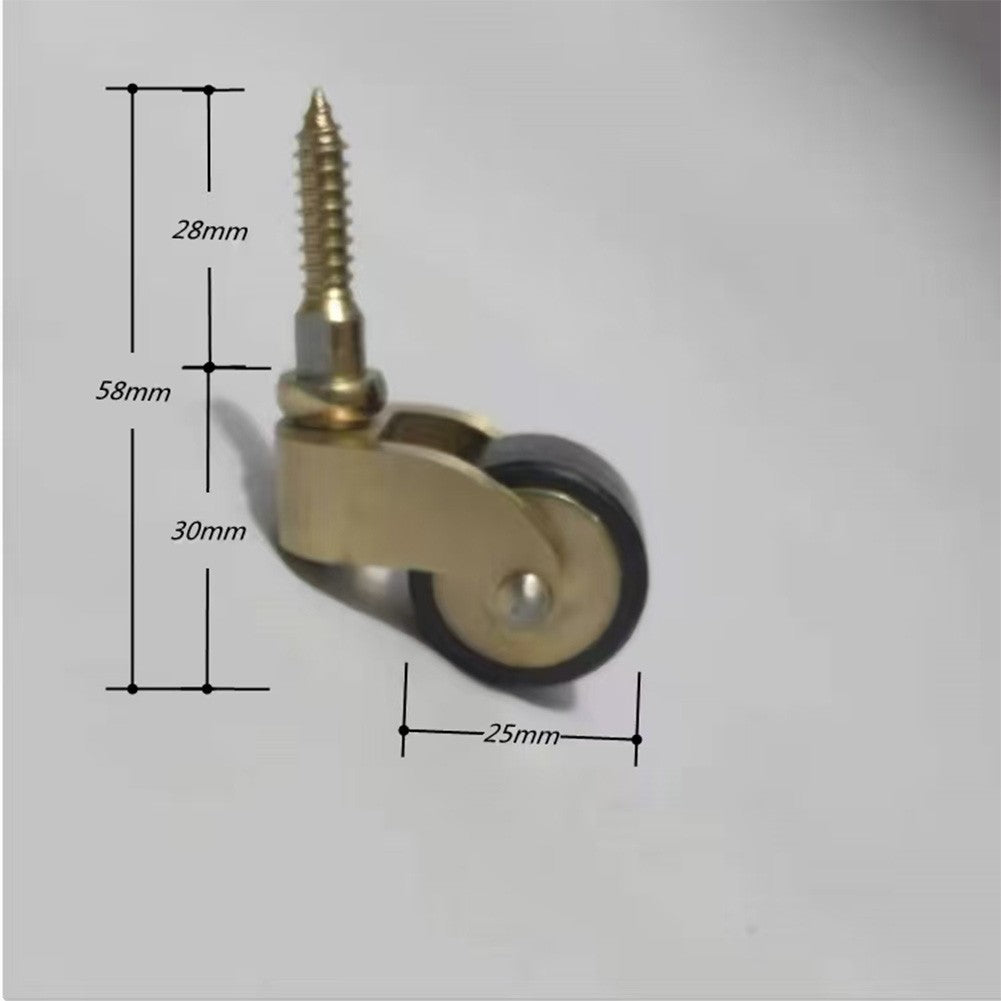 4 Brass Casters 360 Degree Rotation Silent Bearing Heavy Duty Wheels for Sofa.*