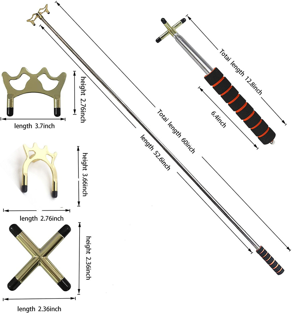 Billiards Pool Cue Stick Bridge Telescopic Snooker Cue Rest with Removable