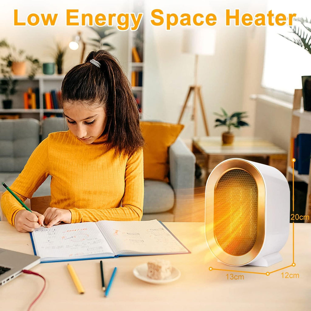 1200W Electric Heater, Low Energy Space Heater, Portable Room Heater with 2 Mode