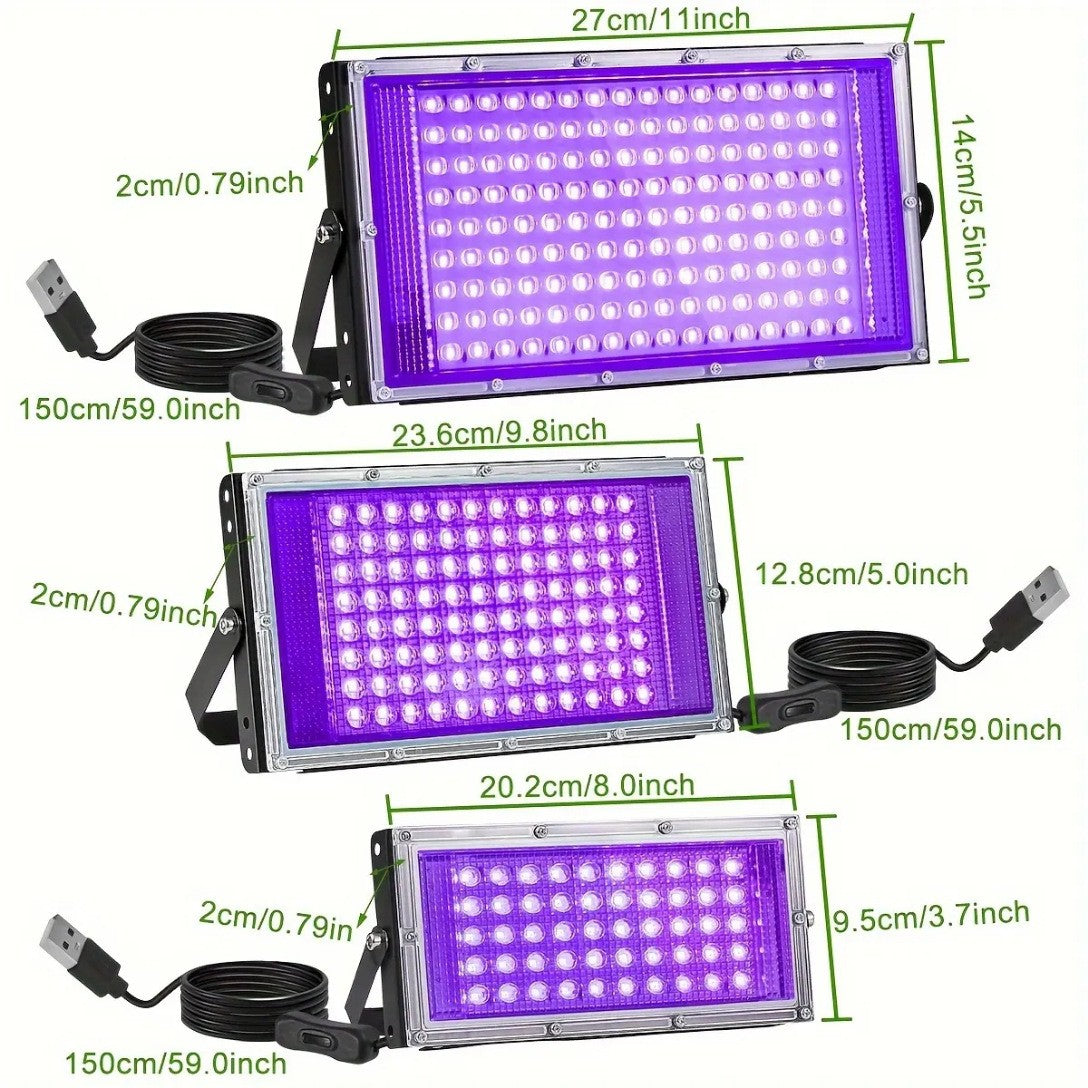 USB 100W purple light 395nm UV curing lamp fluorescent detection lamp shado