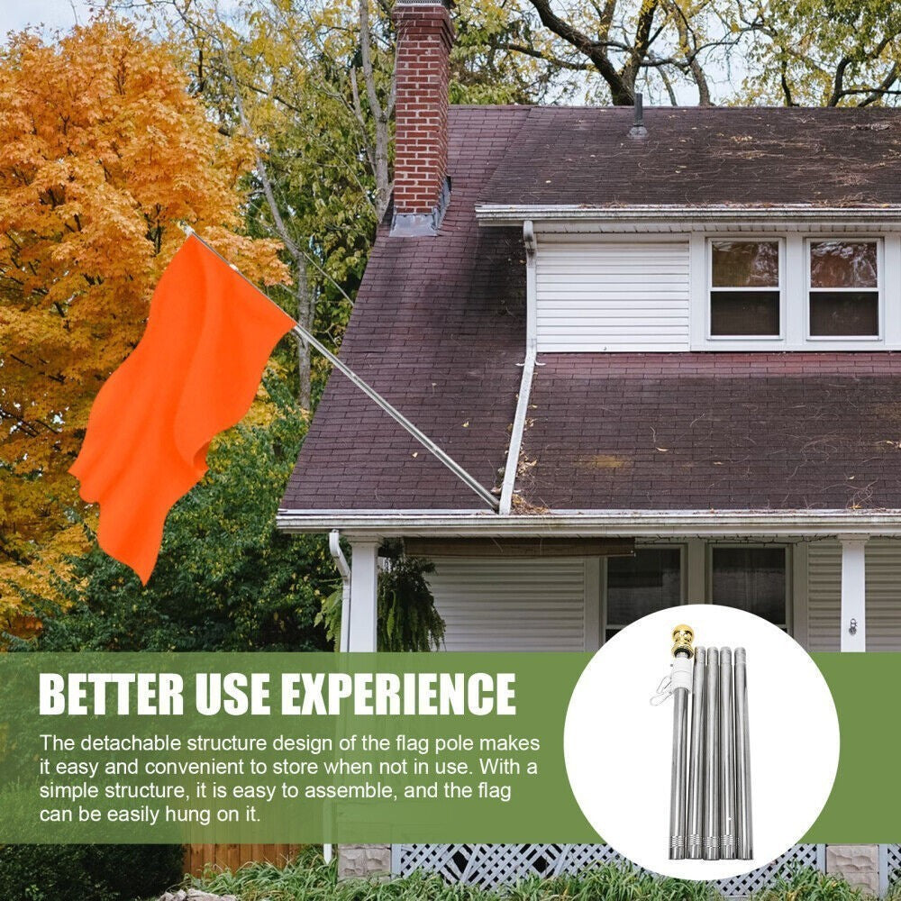 Heavy Duty Flag Pole Rustproof Durable Stainless Steel Flagpole