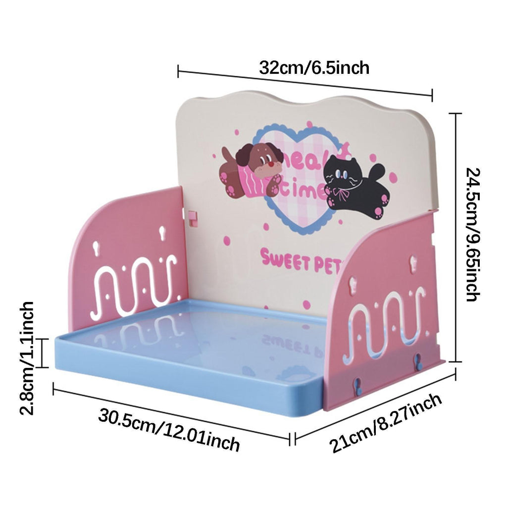 Cat Feeding Table Keep Floor Clean Anti Slip Dog Water Dishes Station Cat Bowl