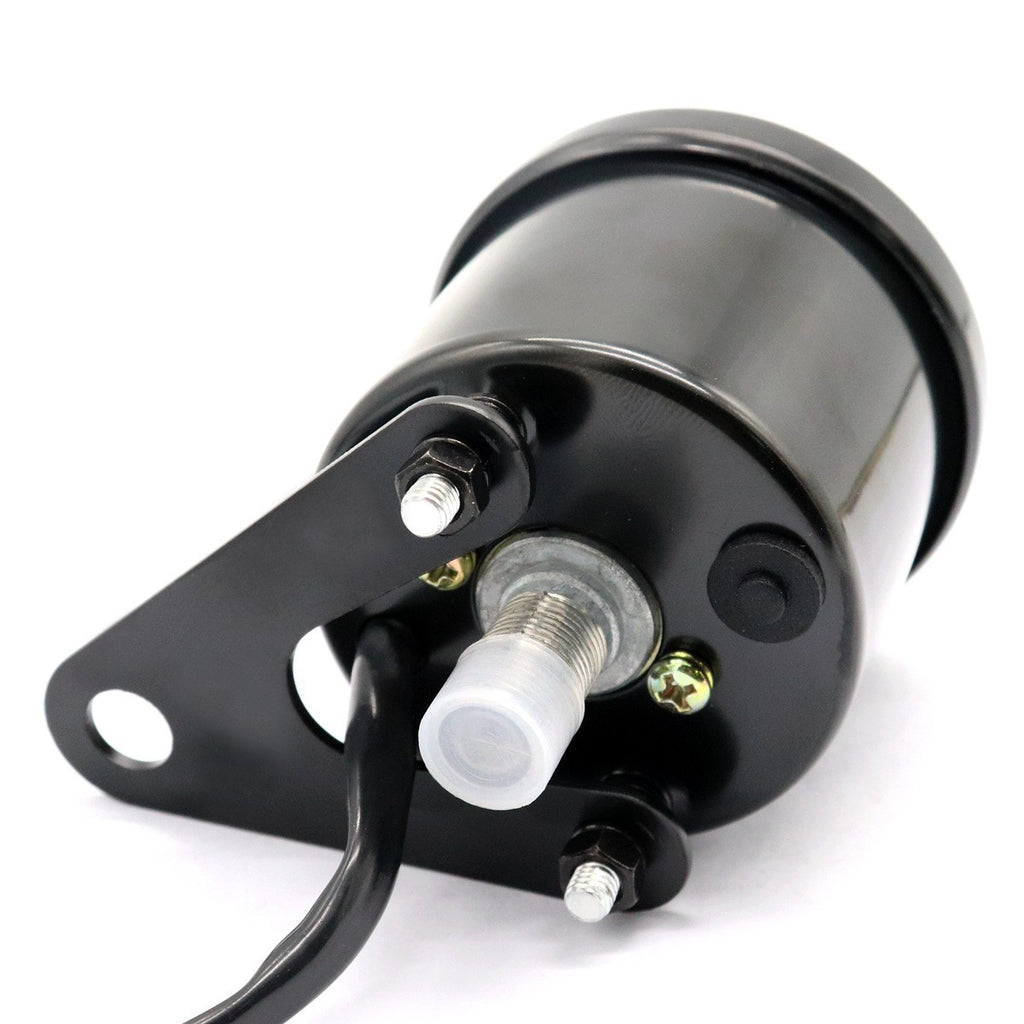 Black LCD Digital 12V Universal Motorcycle Gauge Speedometer Tachometer Odometer