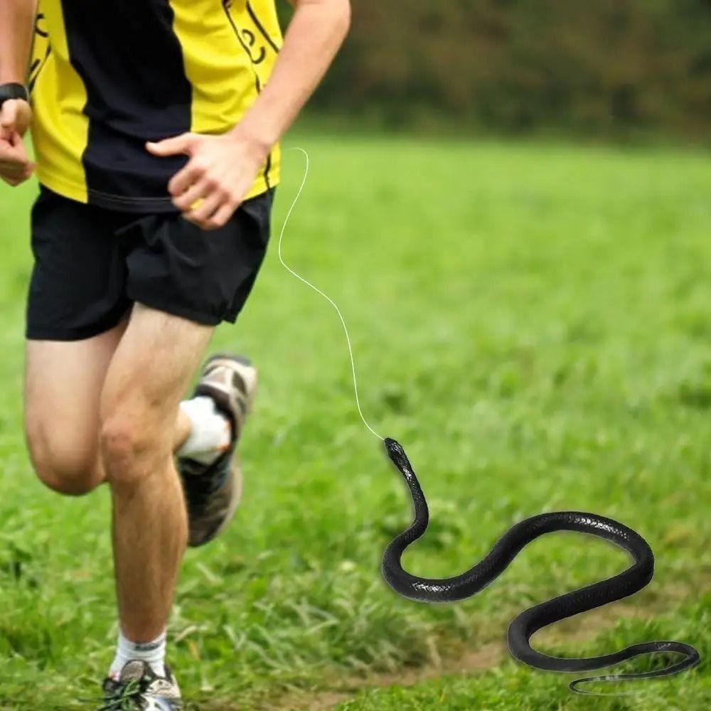 Realistic Snake Prank Toy w/String & Clip Chasing Snake Prank That Chase People