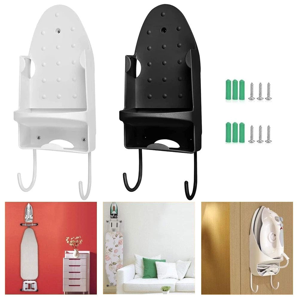 Wall & Door Mount Ironing Board Holder Cupboard Storage Hanger Rack Black/White