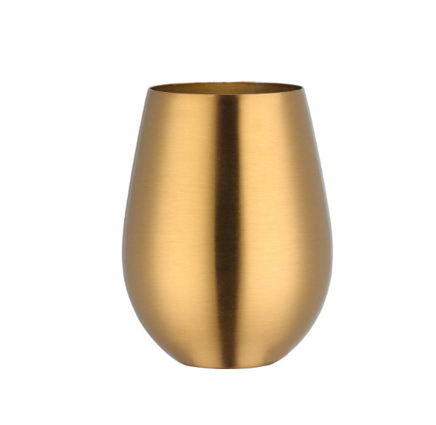 Wine Glasses Stainless Steel Wine Glass Round Titanium-Plated Colorful Cup