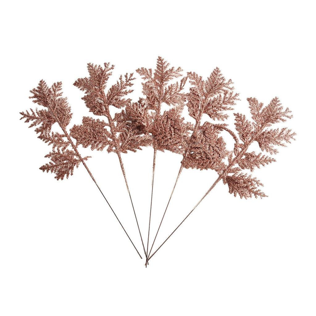 Artificial Leaves Garland Christmas Tree Decor 5pcs Rose Gold/Silver/Gold/Red
