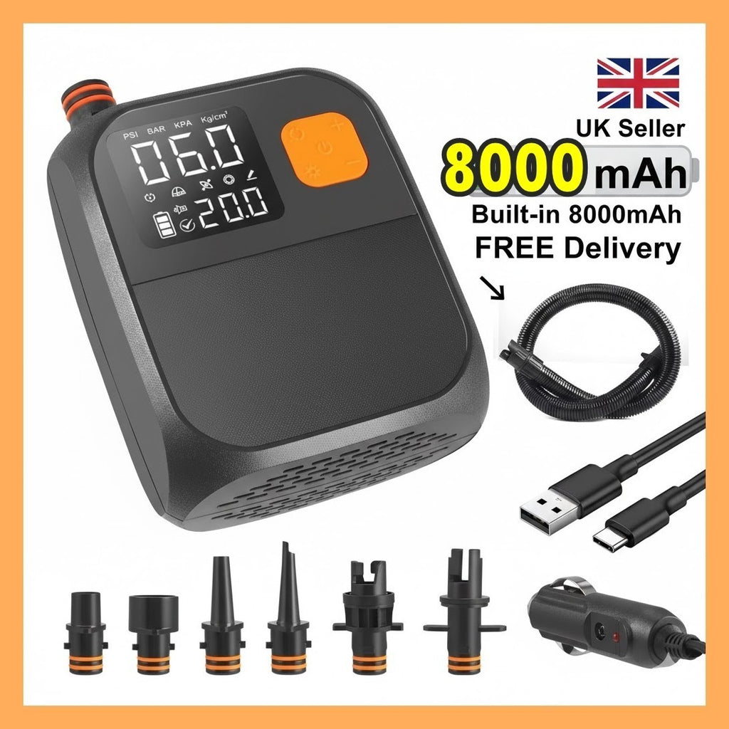 [NEW][UK Seller]Portable Battery SUP Electric Pump 25PSI Paddle Board Inflation