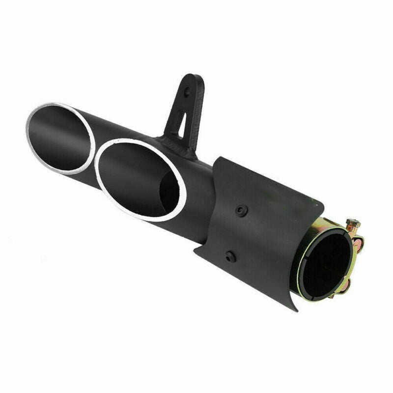 Dual Outlet Motorcycle Exhaust Muffler Tail Pipe Universal For 2"  51mm Dia.