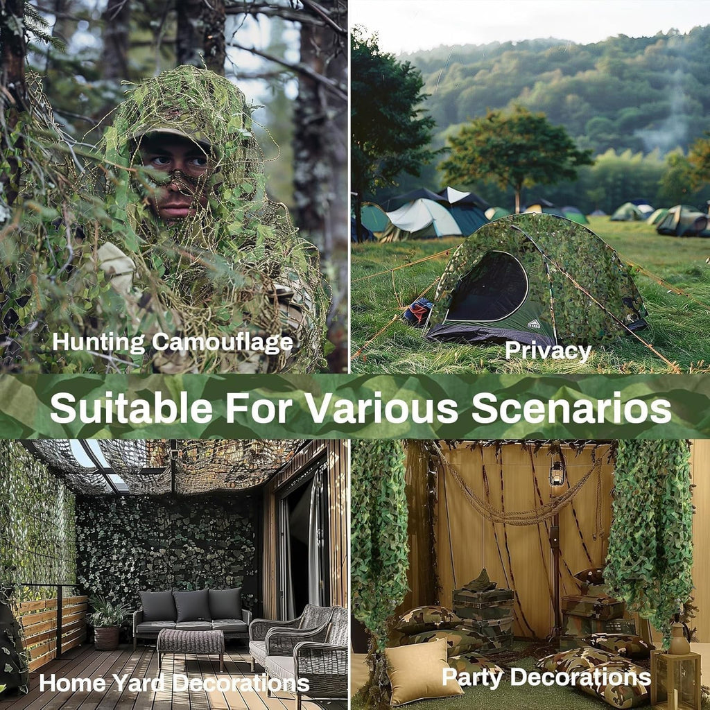 4mx6m Camo Net Hunting/Shooting Camouflage Hide Army Camping Woodland Netting UK