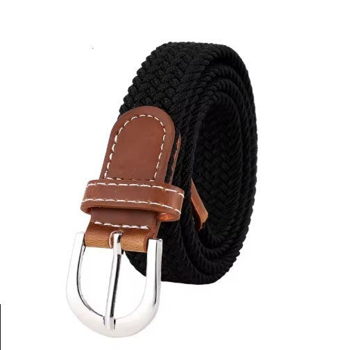 Unisex Woven Elastic Stretch Belt Braided Adjustable Casual Jeans Waist Belt UK