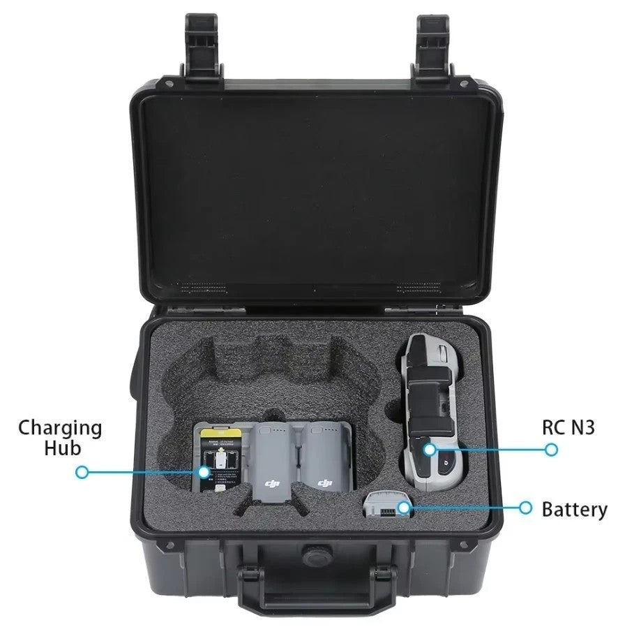 Hard Shell Suitcase Carrying Case Storage Bag For DJI Neo 2 Drone & DJI RC-N3
