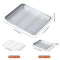 Stainless Steel Baking Tray Pan with Removable Wire Rack for Oven Roasting BBQ