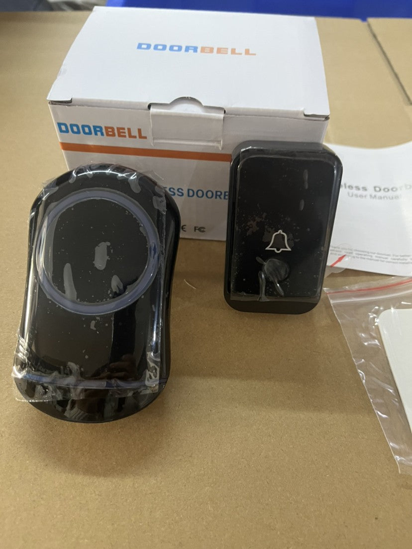 Wireless Door Bell Doorbell LED Flash Waterproof 500M Wall Plug In Loud Chime UK
