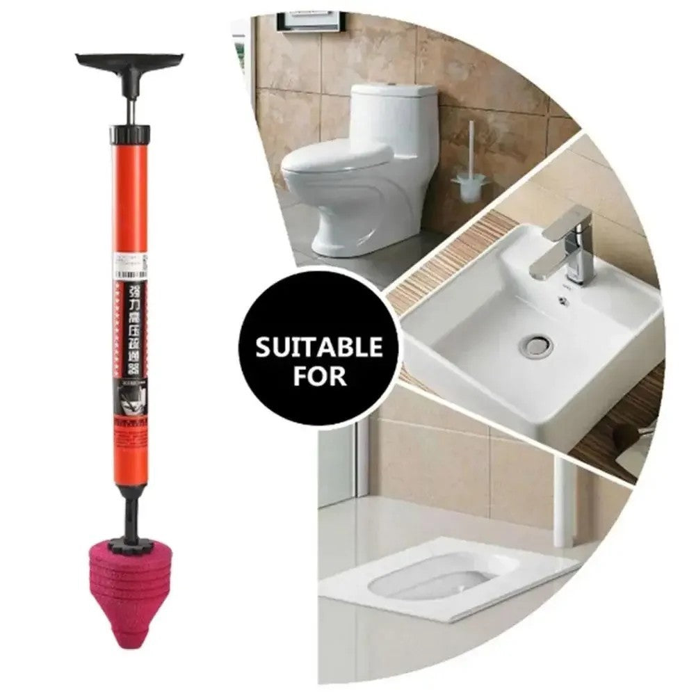 High Pressure Toilet Unblocker 120psi Air Plunger Sink Drain Pipe Sewer Opener