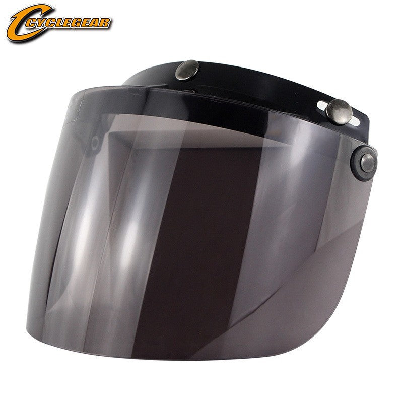 3-Snap Flip Up Motorcycle Visor Shield Lens for Open Face Motorcycle Helmets