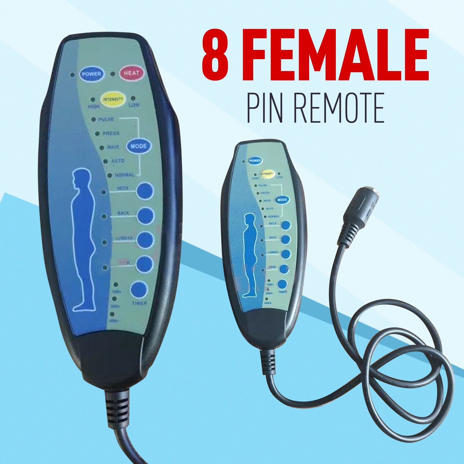 8 Female Pin Remote For Massage Power Lift Recliner Chair Hand Controller DC12V