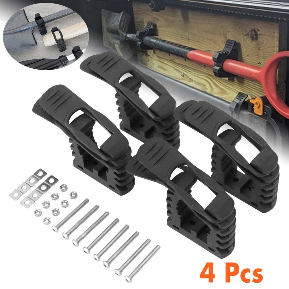 4Pcs 16mm-57mm Car Rubber Clamps Shovel Axe Holder Quick-Release Mount Brackets